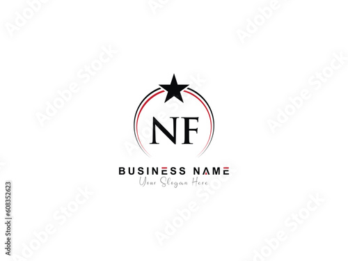 Star NF logo icons template, creative nf vector illustration design