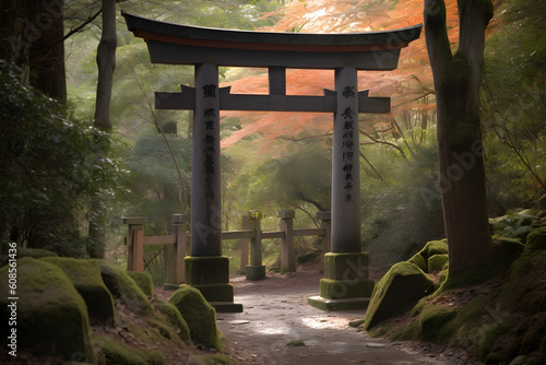 Torii Gate in Japanese temple