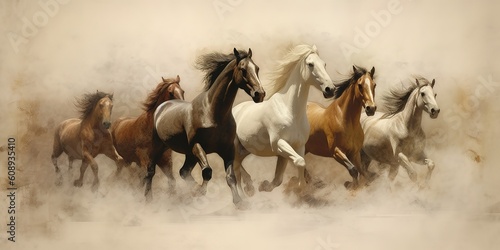 seven horses, generative Ai