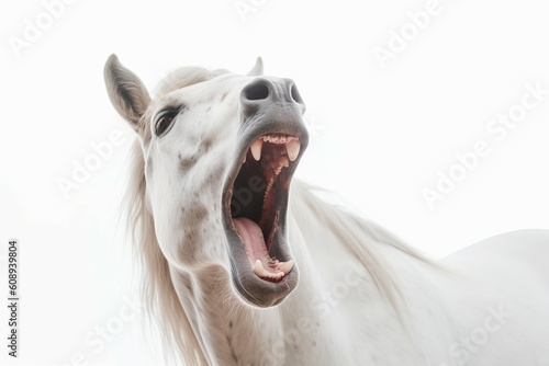 Horse screaming. Generate Ai