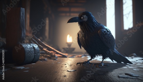 A gothic raven