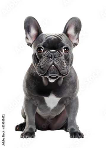 French Bulldog on the transparent background. Generative AI