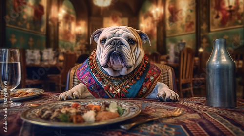 Generative AI. Picture a well-dressed bulldog in a tailored suit