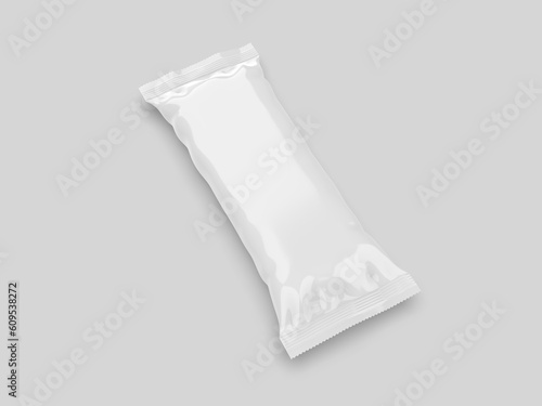 Snack Bar Package Blank Template 3d illustration.