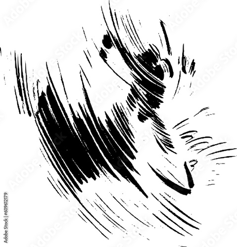 black and white illustration of the surfing man