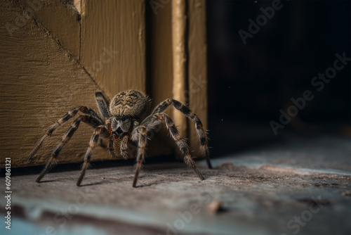 a spider in the door