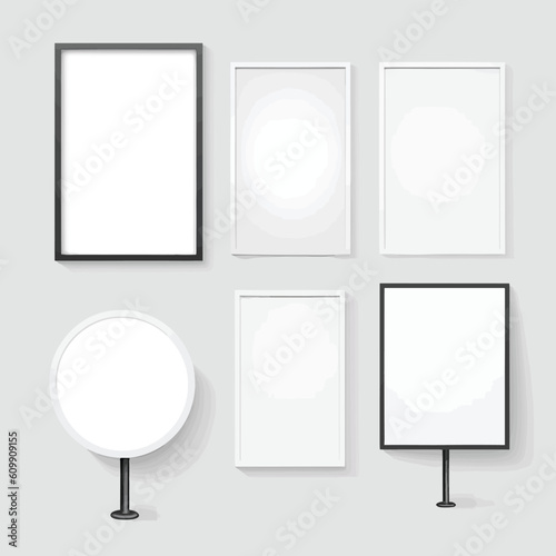 Set of empty signs vector isolated