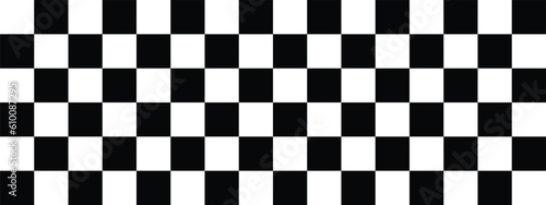 Checkered flag vector.Banner seamless chessboard.Racing flag.Black and transparent checkered seamless pattern.Vector illustration 