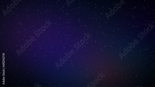 Blue dark night sky with many stars. Milky way cosmos background. Vector illustrator
