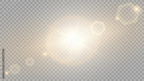 Vector transparent sunlight special lens flare light effect. Stock royalty free vector illustration. PNG 