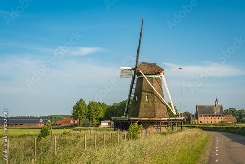 Windesheimer windmill in Zwolle, historical dutch windmill dating back to 1748