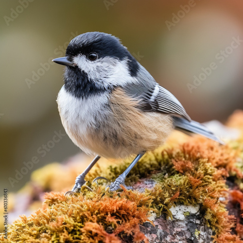 Blue Tit ist sitting an the Tree, ai generated