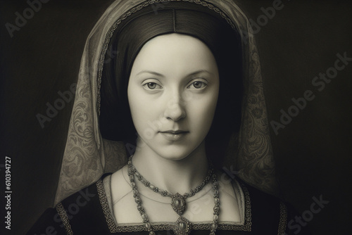 Anne Boleyn the Queen of England from 1533 to 1536 Created with Generative AI Technology