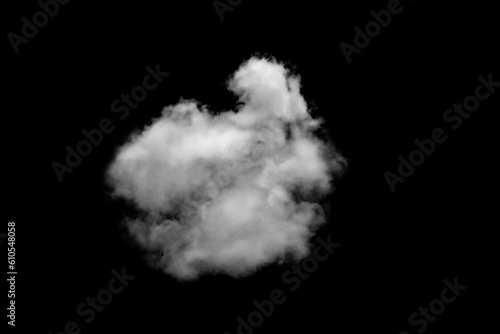 White clouds isolated on black background Clouds set on black