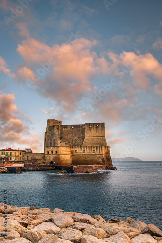 Castel dell'Ovo (Egg Castle) is a medieval fortress and main landmark of Naples, Naples, Italy