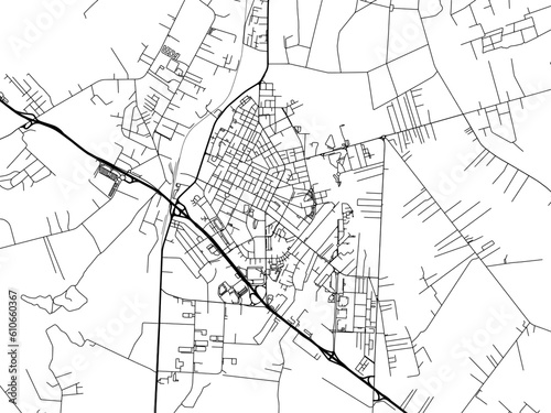 Vector road map of the city of Aprilia in the Italy on a white background.