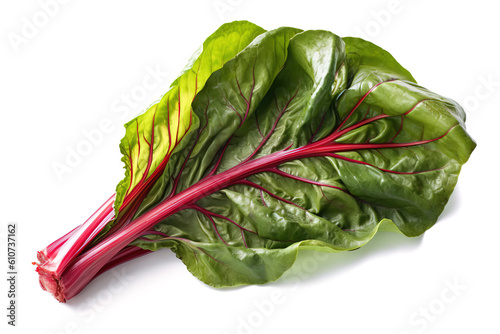 Swiss chard on a white studio background generative ai