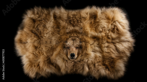 a bearskin rug
