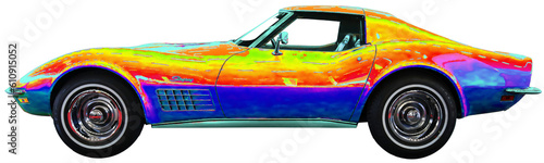 Psychedelic Vette from 1971 C3 Stingray