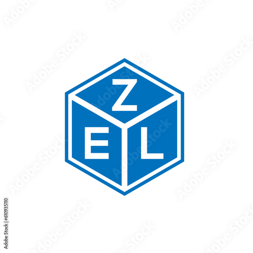 ZEL letter logo design on white background. ZEL creative initials letter logo concept. ZEL letter design. 