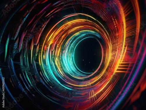 Colorful Swirling radial vortex background liquid translucent glass 