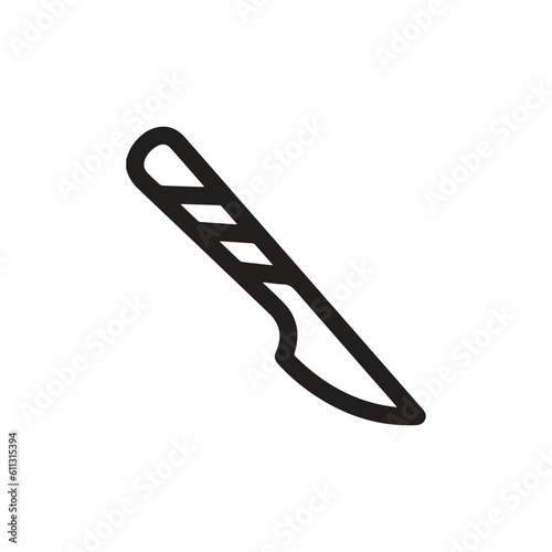 Scalpel icon vector. Linear style sign for mobile concept and web design. roc Scalpel ket symbol illustration. Pixel vector graphics - Vector.