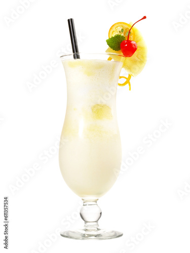 Pina Colada Cocktail - Coconut Drink on Transparent PNG Background