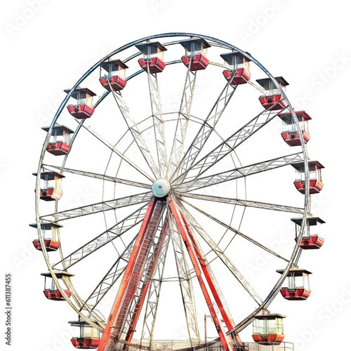 a portrait of a Ferris wheel