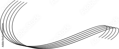Curly Curved Line Pattern Vector