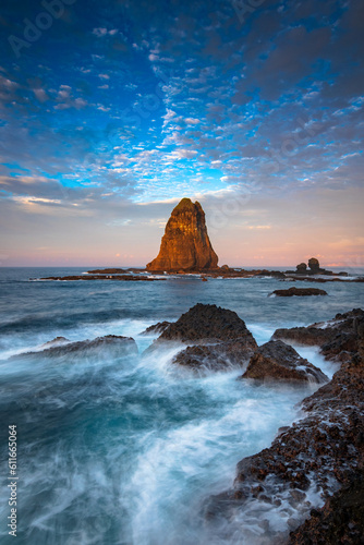 Papuma Beach is also known as Tanjung Papuma Beach because it is located jutting into the sea which is called the cape. Jember, East Java - Indonesia