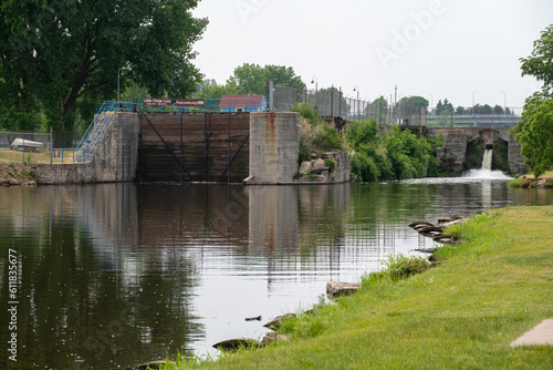 Little Chute river lock, Wisconsin, USA, June 2023