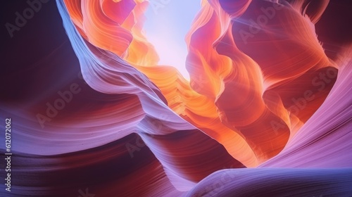 Antelope Canyon Arizona USA abstract fractal background with space