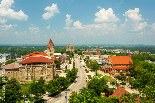 University of Kansas in Lawrence, Kansas on a Sunny Day