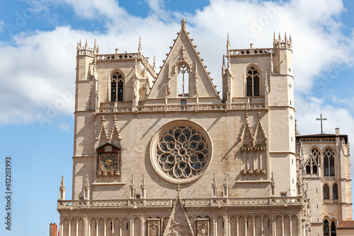 The Basilica of Notre-Dame of Fourviere (La Basilique Notre Dame de Fourvière) in Lyon, France, Europe