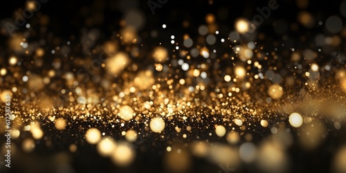 abstract background gold glitter, sparkling, shiny, generative AI
