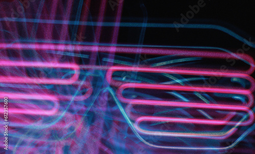Neon sunglasses multiple exposure abstract with noise effect