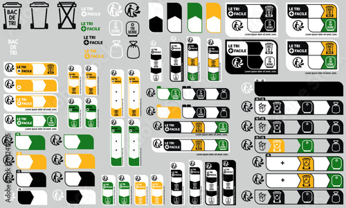 Cartouches info tri marquage recyclage déchets