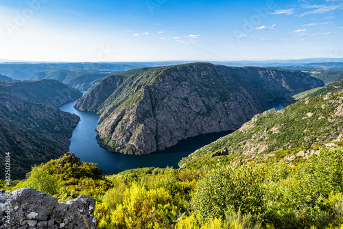 View of Canyon del Sil from Miradoiro da Columna in Parada de Sil in Galicia, Spain, Europe