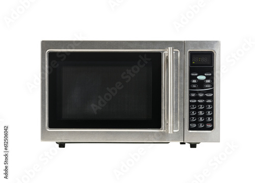 Old microwave oven isolated with cut out background.