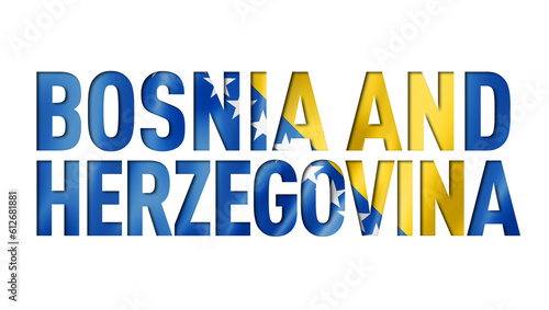 Bosnia and Herzegovina flag text font
