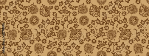 vintage floral flower pattern decoration abstract textile background vector