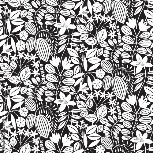 seamless floral pattern handdrawn wallpaper vector decorative design background