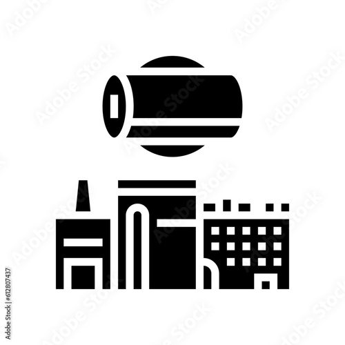 pulp mill paper glyph icon vector. pulp mill paper sign. isolated symbol illustration