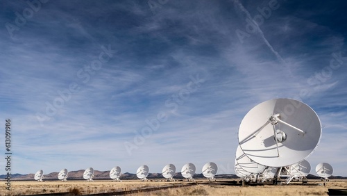 Signals from the Sky: 4K Close-Up of the Impressive Satellite Antenna Array at the Very Large Array (VLA) in the New Mexico Desert