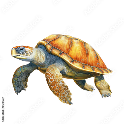 żółw, wygenerowane przez AI, ilustracja bez tła