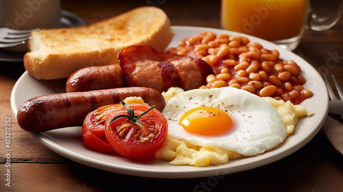 Complete British breakfast Generative AI