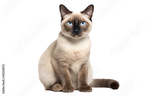 siamese cat posing in studio. generated with AI