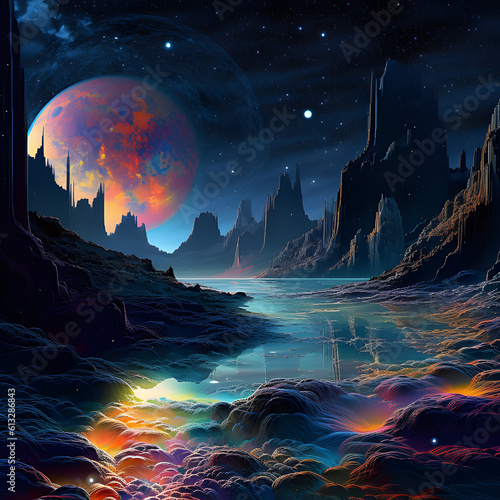moonlit landcsape of multiverse dig