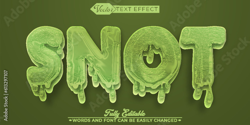 Green Fluid Snot Vector Editable Text Effect Template