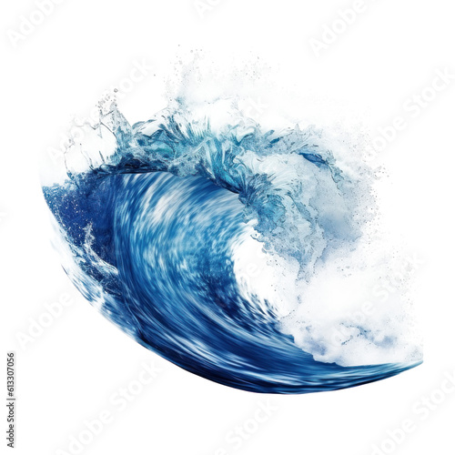 Ocean wave isolated. Illustration AI Generative.